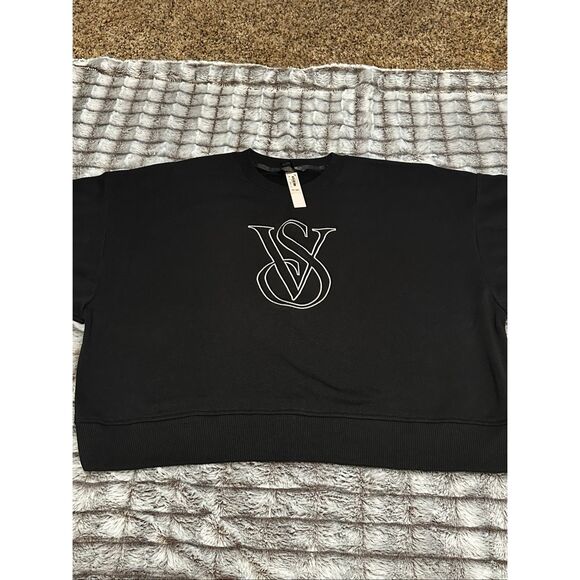 NWT Victoria's Secret Black Sweatshirt Size XXL - Picture 6 of 9